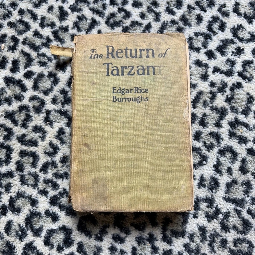 The Return of Tarzan Edgar Rice Burroughs Antique vintage Book 1915 Poor Cond